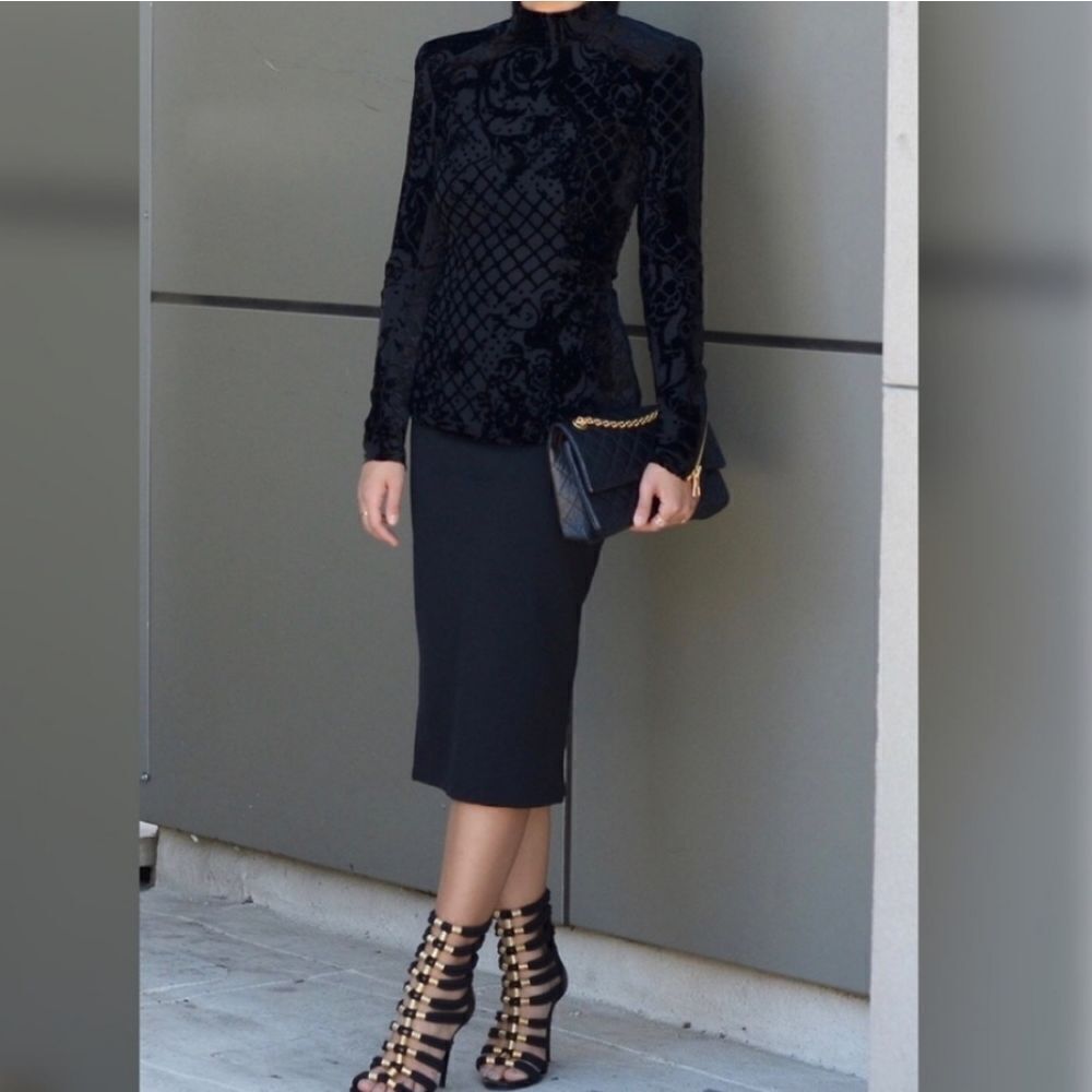 Balmain x H&M Black Velvet Top